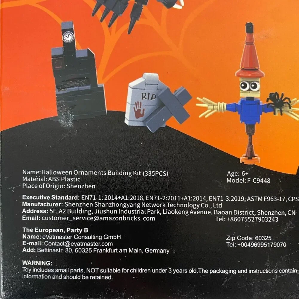 YOUFOY Halloween Ornaments Building Kit 335 Pieces 12 Figures F-C9448 NEW‎ C72Q